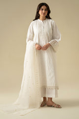 FLORAL WHITE-2PC (SHIRT & DUPATTA)