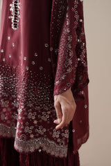 SCARLET STARDUST  - 4PC SILK EMBROIDERED SUIT