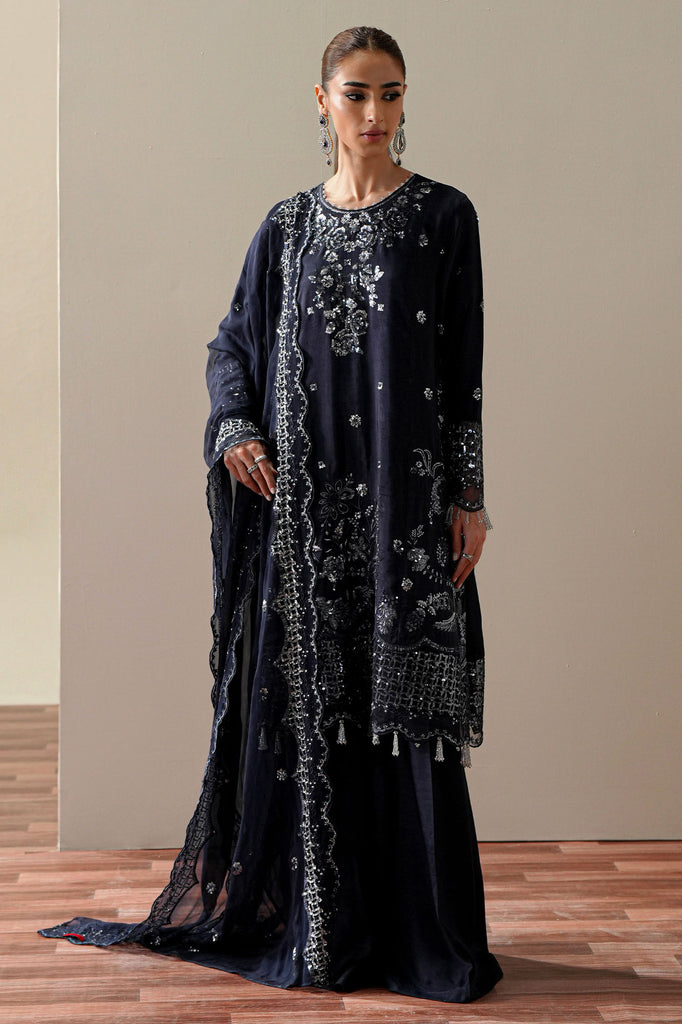 CELESTIAL BLUE -3PC SILK EMBROIDERED SUIT