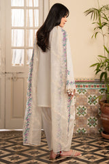 IVORY FLEUR-3PC EMBROIDERED SUIT