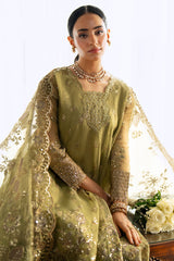 GOLDEN GROVE-3PC POLY ORGANZA EMBROIDERED PRET