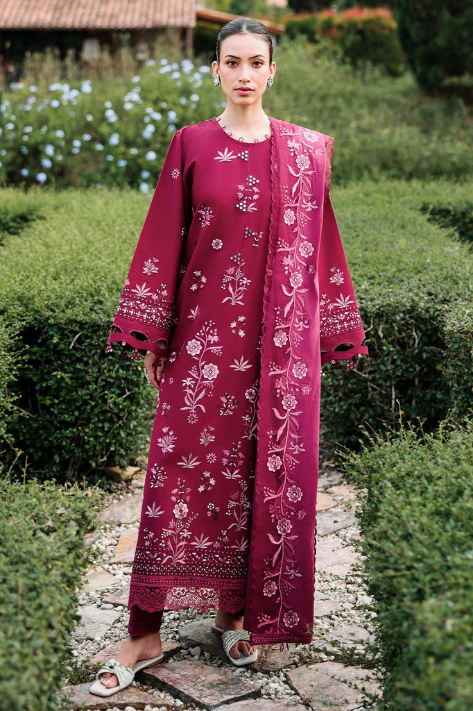 CRIMSON ROYALE-3PC (SHIRT, TROUSER & DUPATTA)