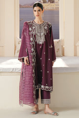 BERRY MIST-3PC EMBROIDERED LAWN SUIT