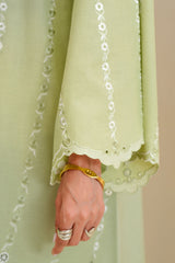 SAGE SILK-3PC CHIKANKARI SUIT