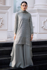 GLIMMERING GRANITE-3PC CHIFFON EMBROIDERED PRET