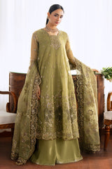 GOLDEN GROVE-3PC POLY ORGANZA EMBROIDERED PRET