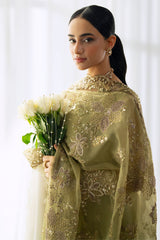 GOLDEN GROVE-3PC POLY ORGANZA EMBROIDERED PRET