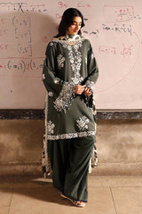 VINTAGE GRAY-3PC LINEN EMBROIDERED SUIT
