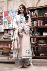 SUBTLE MAZE-3PC MARINA EMBROIDERED SUIT