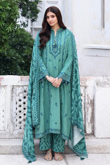 FLEUR WHISPER-3PC KHADDAR EMBROIDERED SUIT