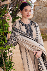 WOVEN GRACE-3PC SATIN EMBROIDERED SUIT