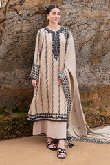 WOVEN GRACE-3PC SATIN EMBROIDERED SUIT