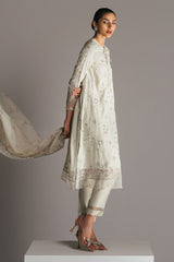 HONEYDEW MIST-3PC EMBROIDERED SILK SUIT