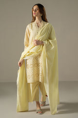 LEMON ZEST-3PC (SHIRT,TROUSER & DUPATTA)
