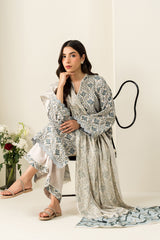 COCONUT HAZE-3PC LINEN PRINTED SUIT