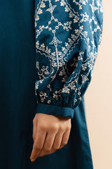 CERULEAN DREAM DYED LAWN SHIRT