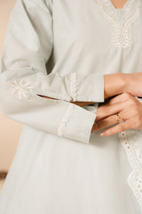 SKY GRAY-2PC (SHIRT & DUPATTA)