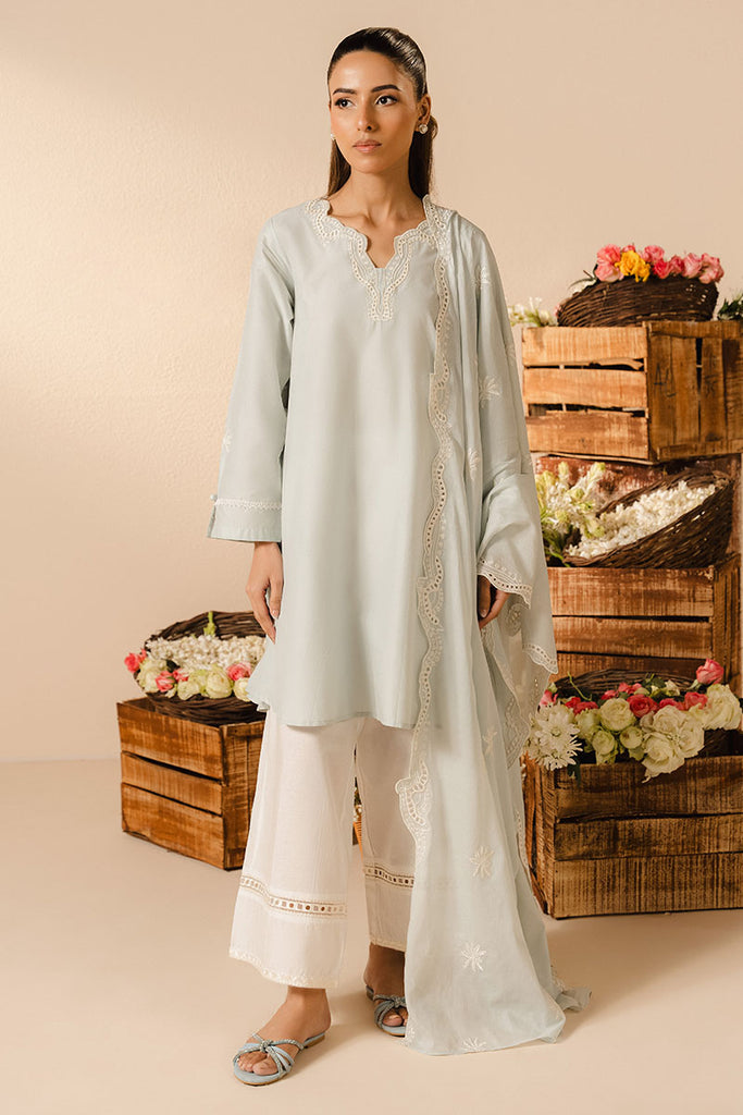 SKY GRAY-2PC (SHIRT & DUPATTA)