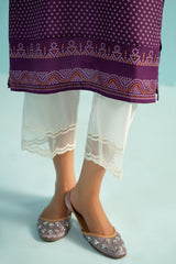 PURPLE GLAM PRINTED LAWN SHIRT