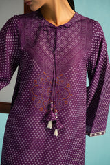 PURPLE GLAM PRINTED LAWN SHIRT