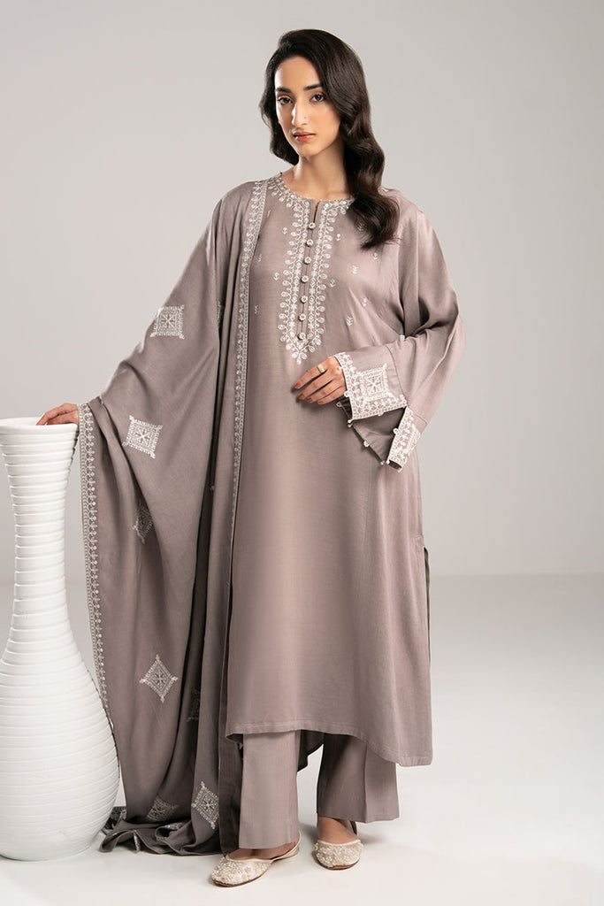 GRAY DUST-2PC(SHIRT & DUPPATA)