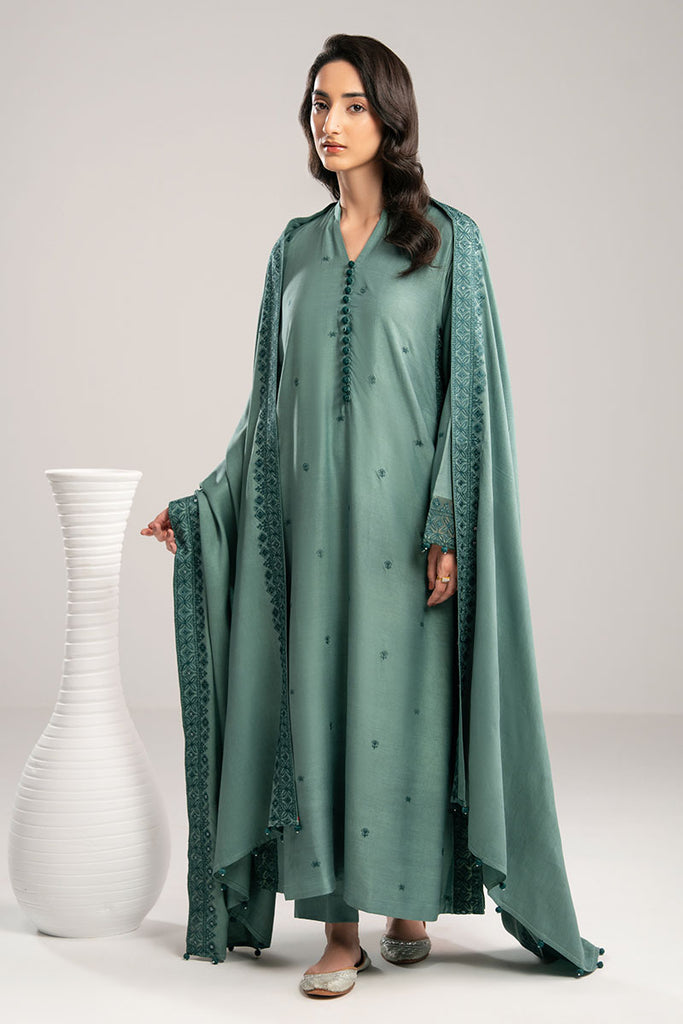 DEEP OCEAN-2PC(SHIRT & DUPPATA)