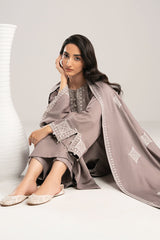 GRAY DUST-2PC(SHIRT & DUPPATA)