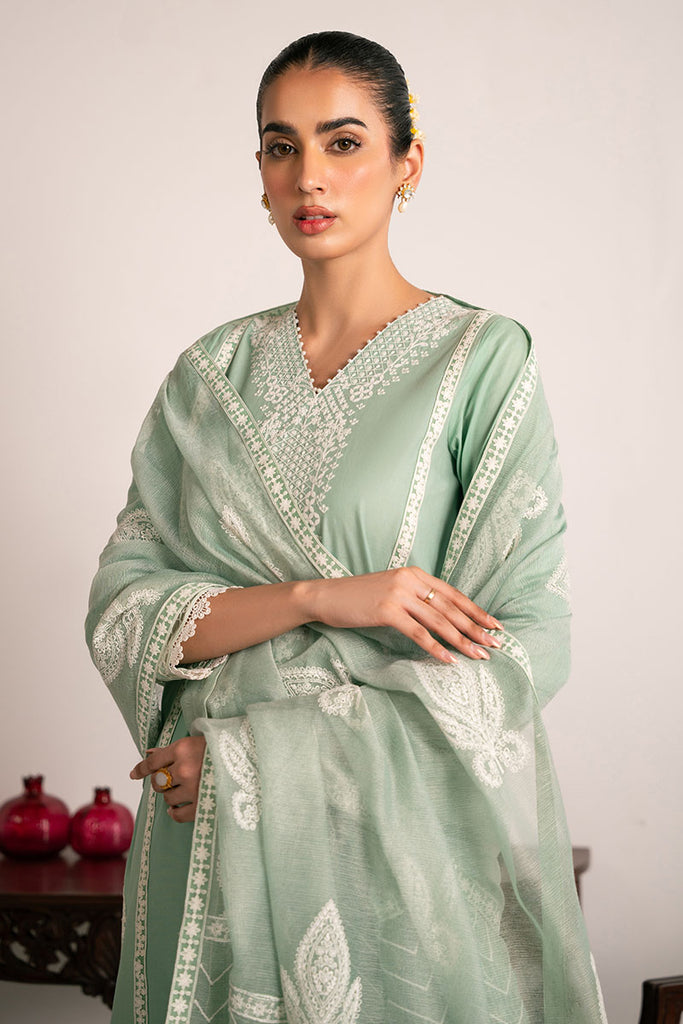 GREEN GLIMMER-2PC (SHIRT & DUPATTA)