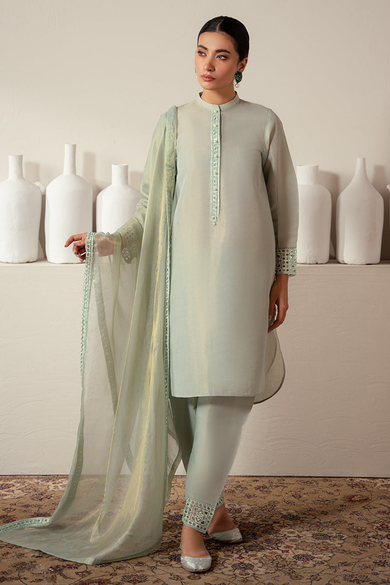 Green mist 2pc shirt dupatta 