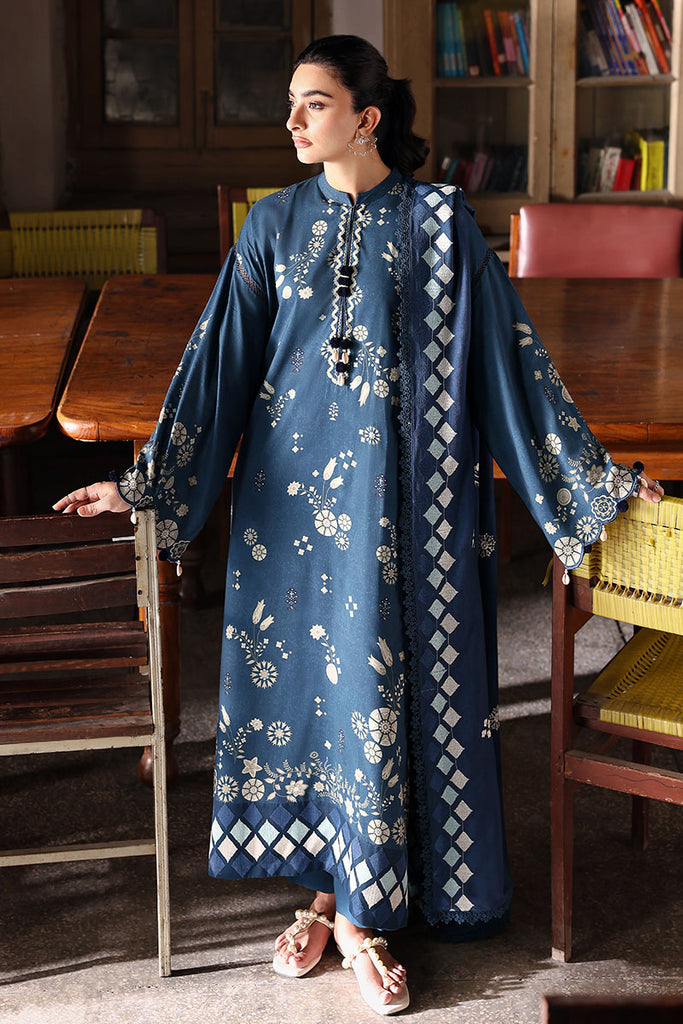 DREAMY DUNE-3PC LINEN PRINTED SUIT