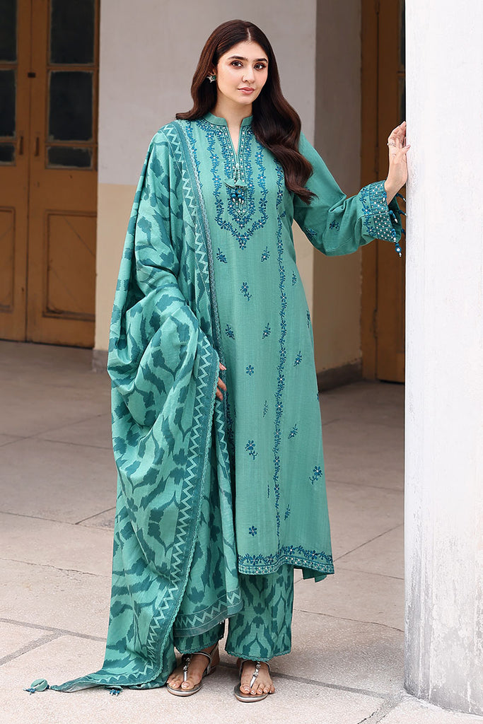 FLEUR WHISPER-3PC KHADDAR EMBROIDERED SUIT