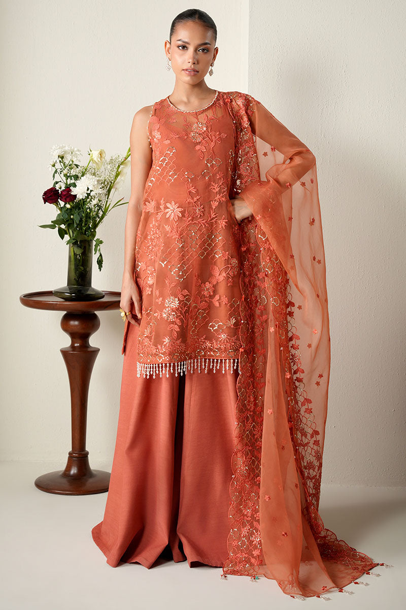 unique red formal dress Reign Amour & Bonheur Unstitched Luxury Formal Wear main image 0