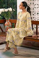 VERDANT FLORA-2 PIECE PRINTED LINEN SUIT