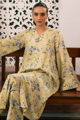 VERDANT FLORA-2 PIECE PRINTED LINEN SUIT
