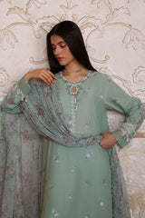 SAGE GRACE-3PC EMBROIDERED LAWN SUIT