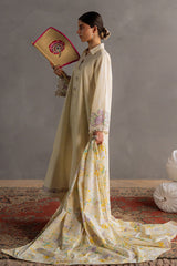 SUNSHINE GLOW-3PC PRINTED LAWN SUIT
