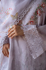 VIOLET POSY-3PC PRINTED LAWN SUIT