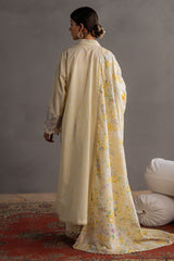 SUNSHINE GLOW-3PC PRINTED LAWN SUIT