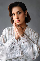 MESH BLOOM-3PC PRINTED LAWN SUIT