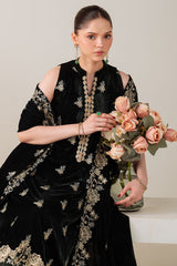 VERDANT SPELL-3PC VELVET EMBROIDERED SUIT