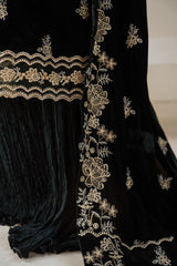VERDANT SPELL-3PC VELVET EMBROIDERED SUIT