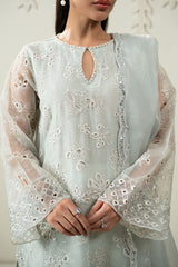 DAZZLING AQUA -3PC (SHIRT, TROUSER & DUPATTA)