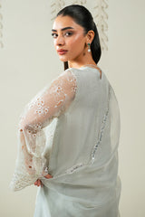 DAZZLING AQUA -3PC (SHIRT, TROUSER & DUPATTA)