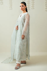 DAZZLING AQUA -3PC (SHIRT, TROUSER & DUPATTA)