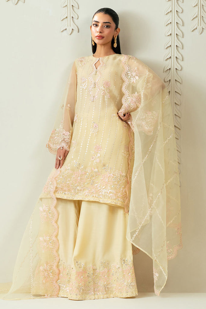 ROSETTE GLOW -3PC (SHIRT, TROUSER & DUPATTA)