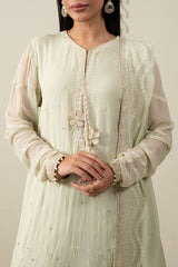 MINTY PALE -3PC (SHIRT, TROUSER & DUPATTA)
