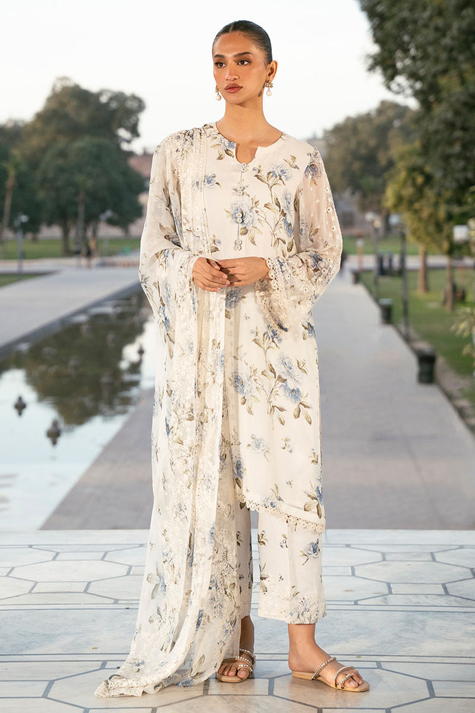 WHITE TULIP-3PC (SHIRT, TROUSER & DUPATTA)