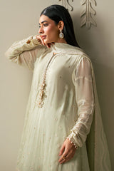 MINTY PALE -3PC (SHIRT, TROUSER & DUPATTA)