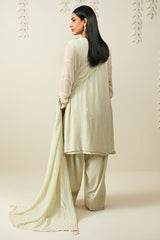 MINTY PALE -3PC (SHIRT, TROUSER & DUPATTA)