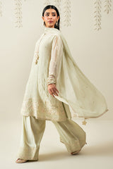 MINTY PALE -3PC (SHIRT, TROUSER & DUPATTA)